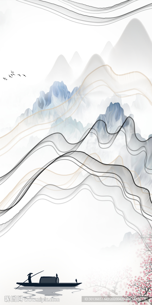 线条家装玄关画 TIF分层