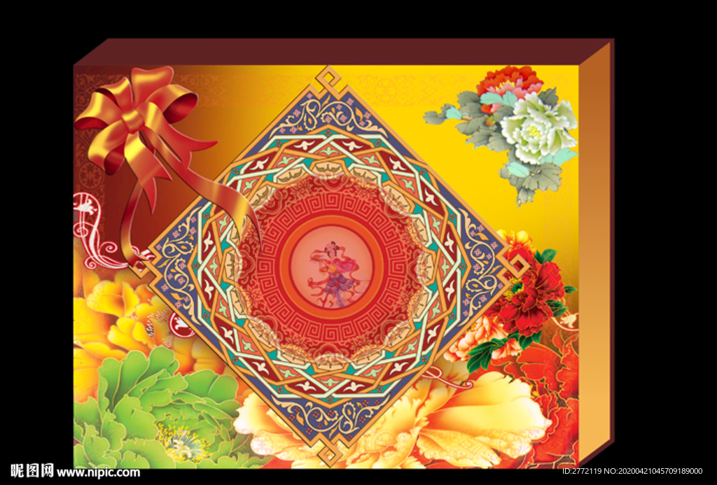 花开富贵 高档礼品包装 分层效