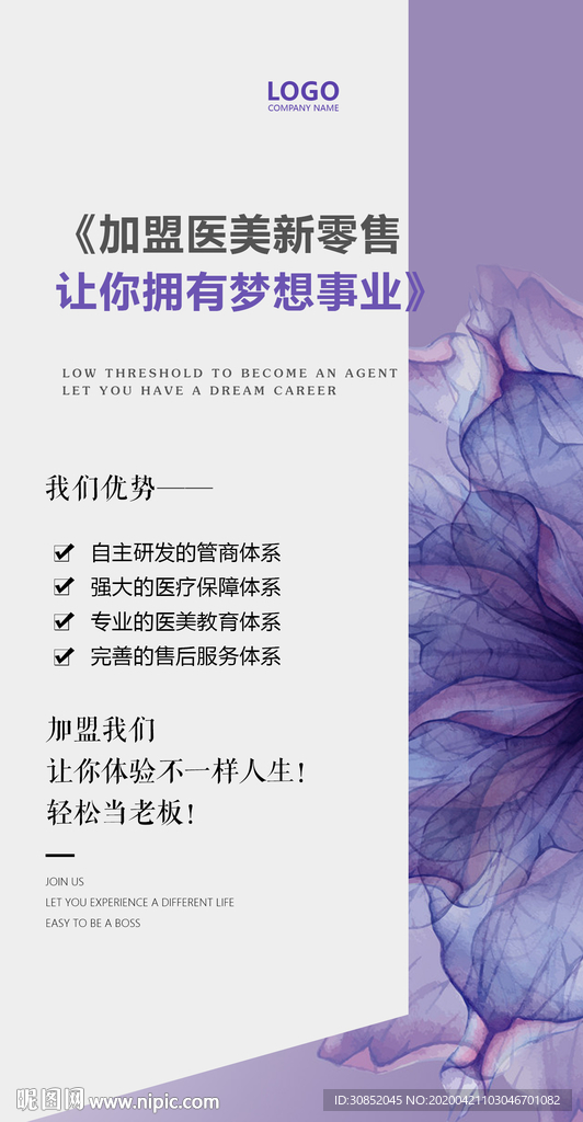 医美企业招商海报