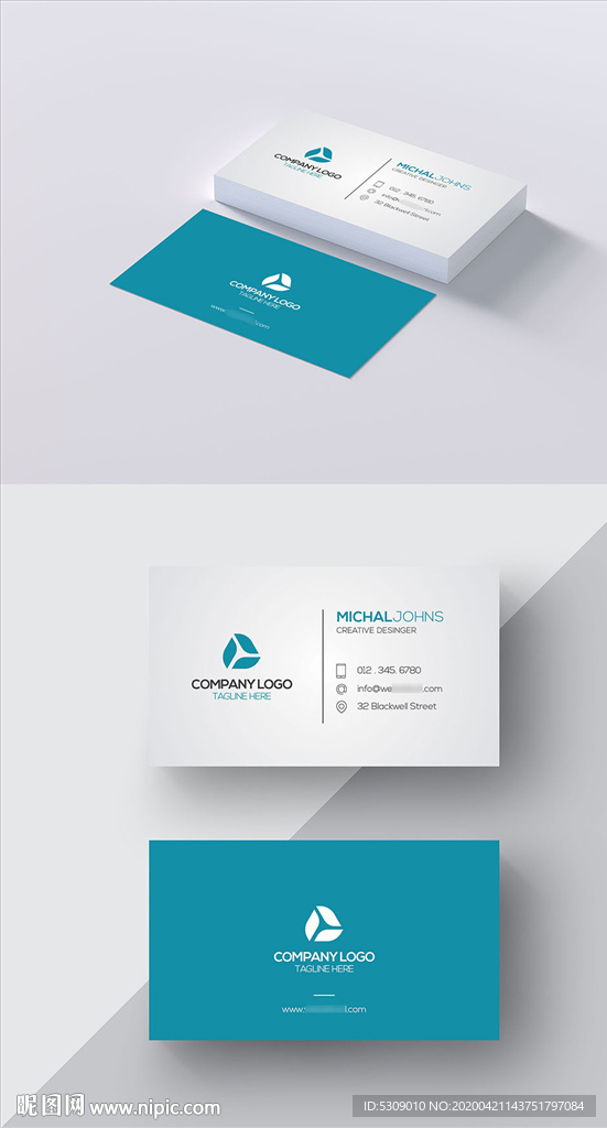 商务名片设计模板源文件下载