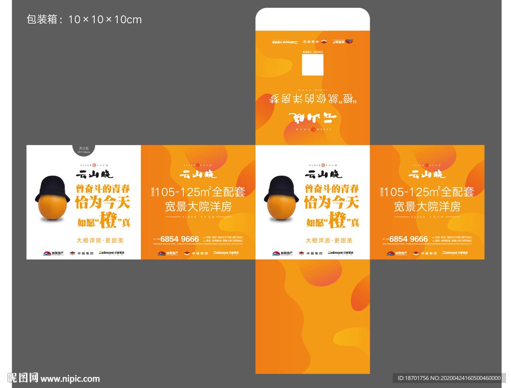 地产橙子包装盒