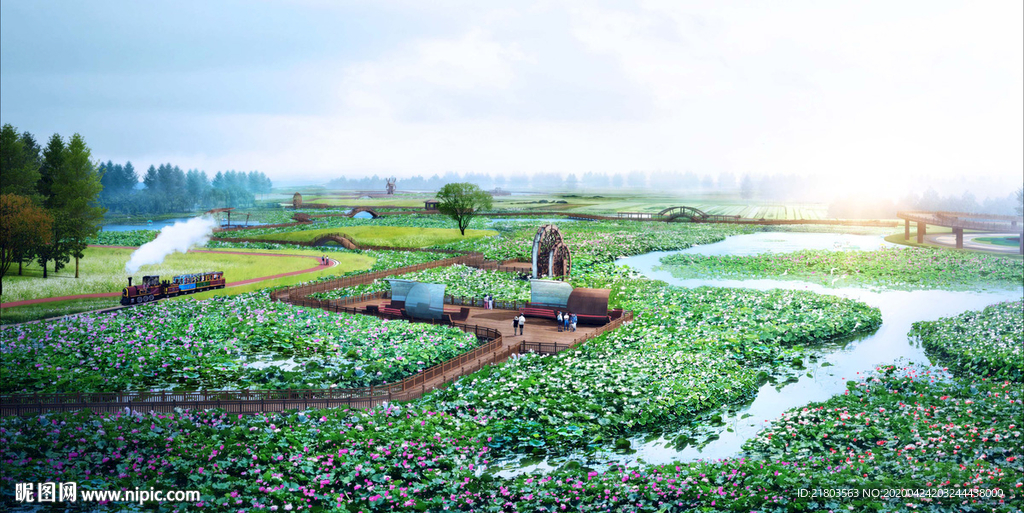 景观效果图湿地效果图河道效果图