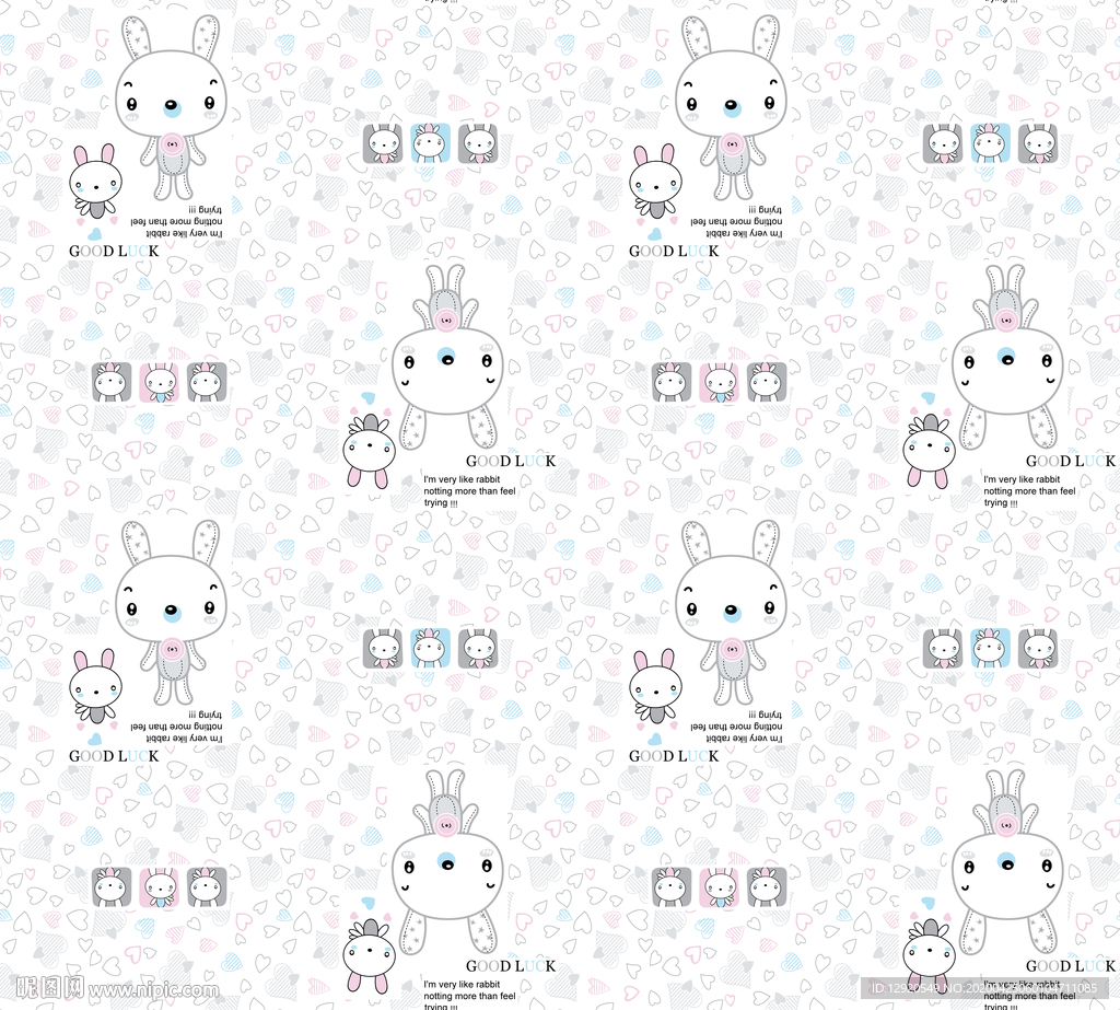 大牌睡衣可爱卡通兔子图案