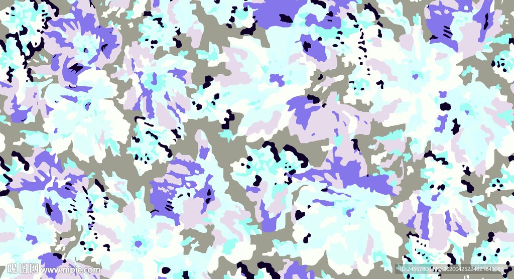 数码印花 扎染 手绘花