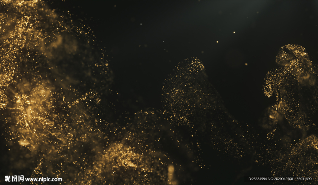 金色光效粒子背景