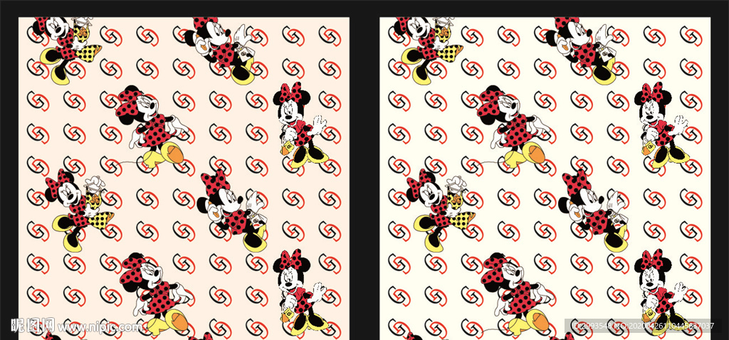 米奇大牌数码印花图片