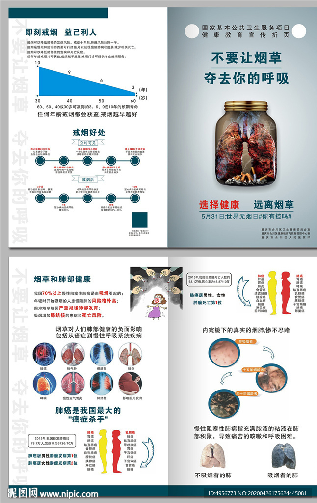 选择健康远离烟草对折页