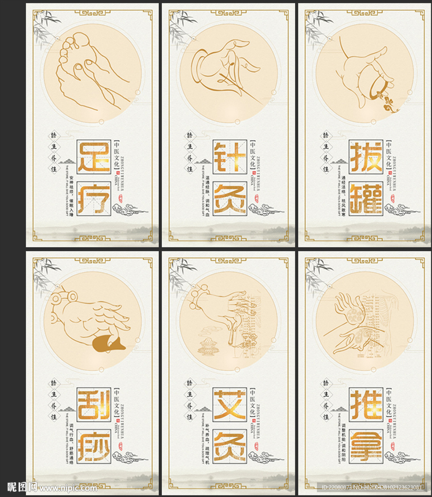 针灸 艾灸 拔罐 刮痧 推拿