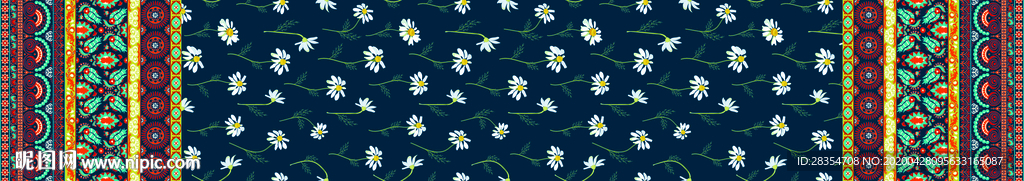 民族风  定位图片 双边 网布