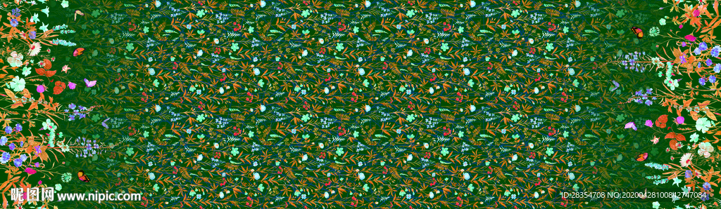 双边 小碎花 清新 设计