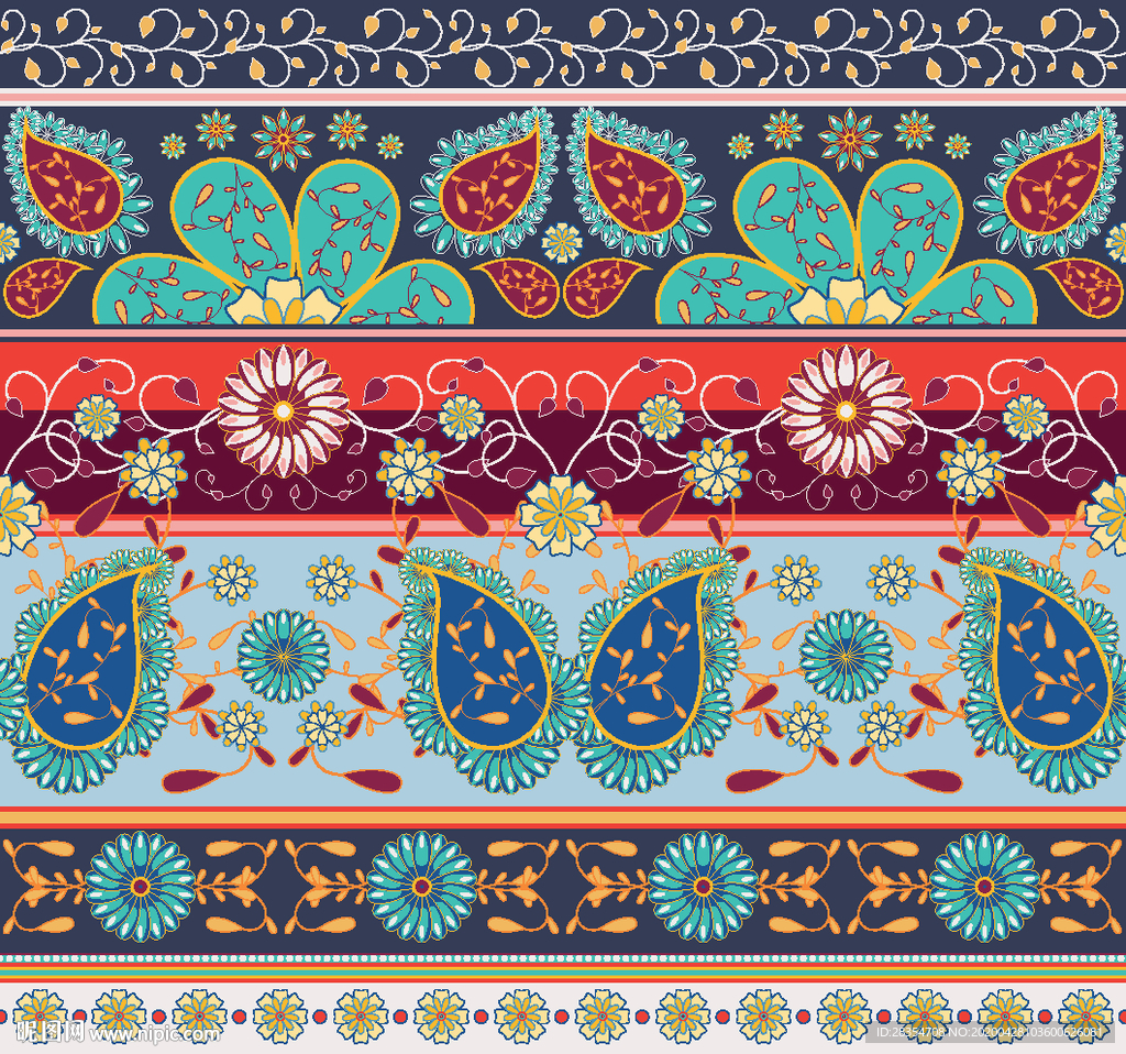 民族风 花卉 希腊图案 设计