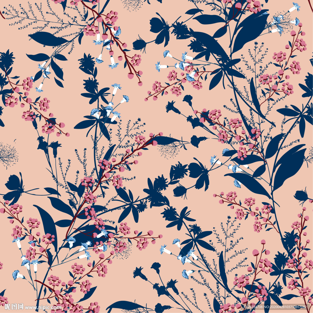 链条 叶子花 大牌 小碎花