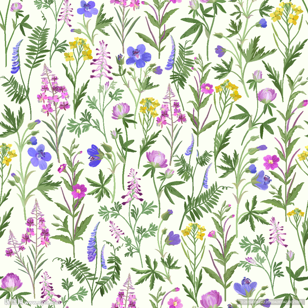 叶子 清新 设计 碎花