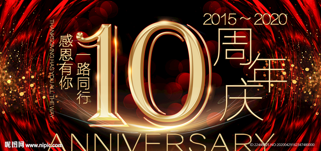 年度盛典周年庆典活动大气背景板