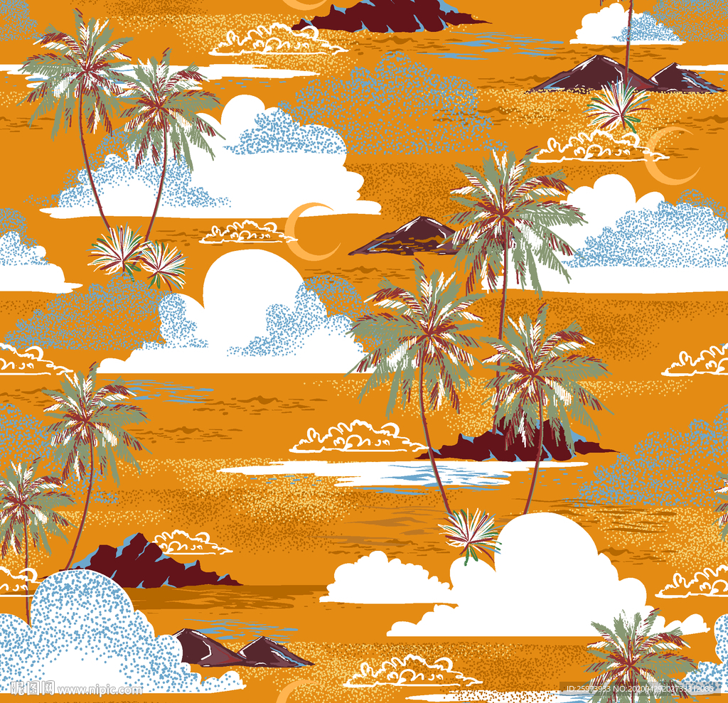 大牌男装 椰树 沙滩 热带