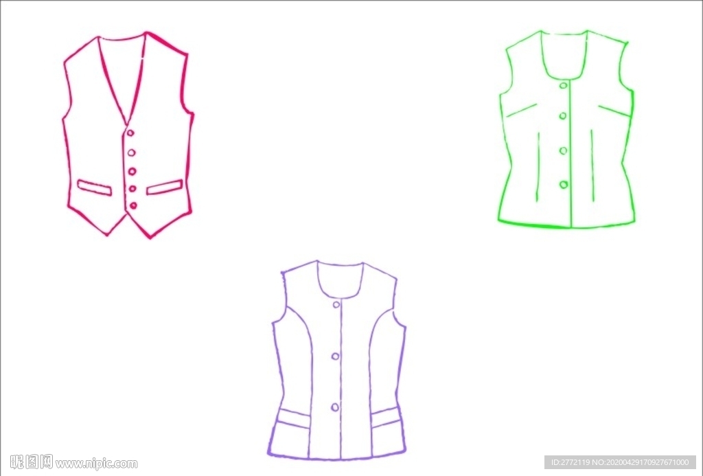 西装背心  服装设计