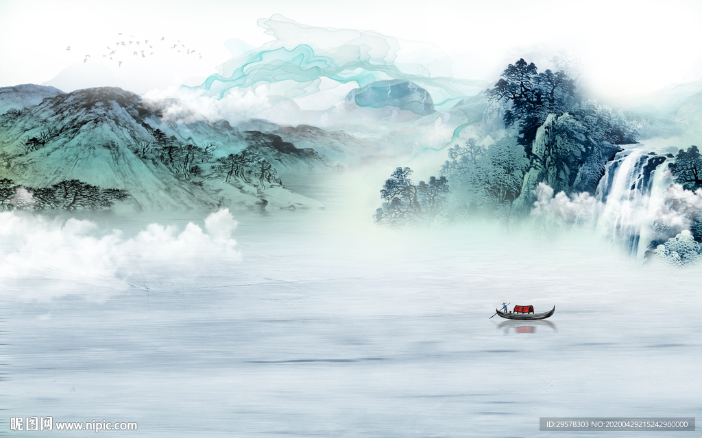 最新山水爆款画 TIF分层