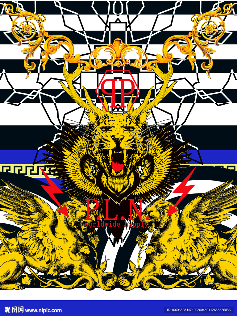 潮牌男装数码印花