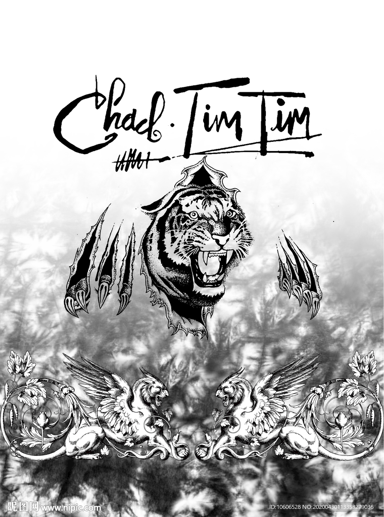 潮牌男装数码印花