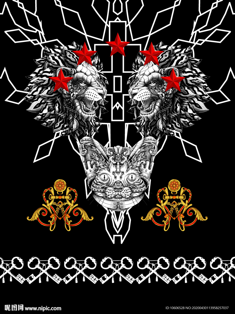 潮牌男装数码印花