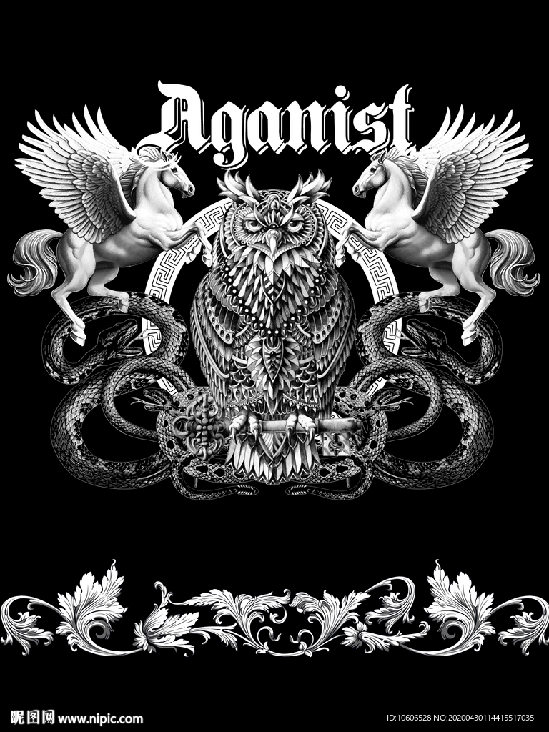 潮牌男装数码印花