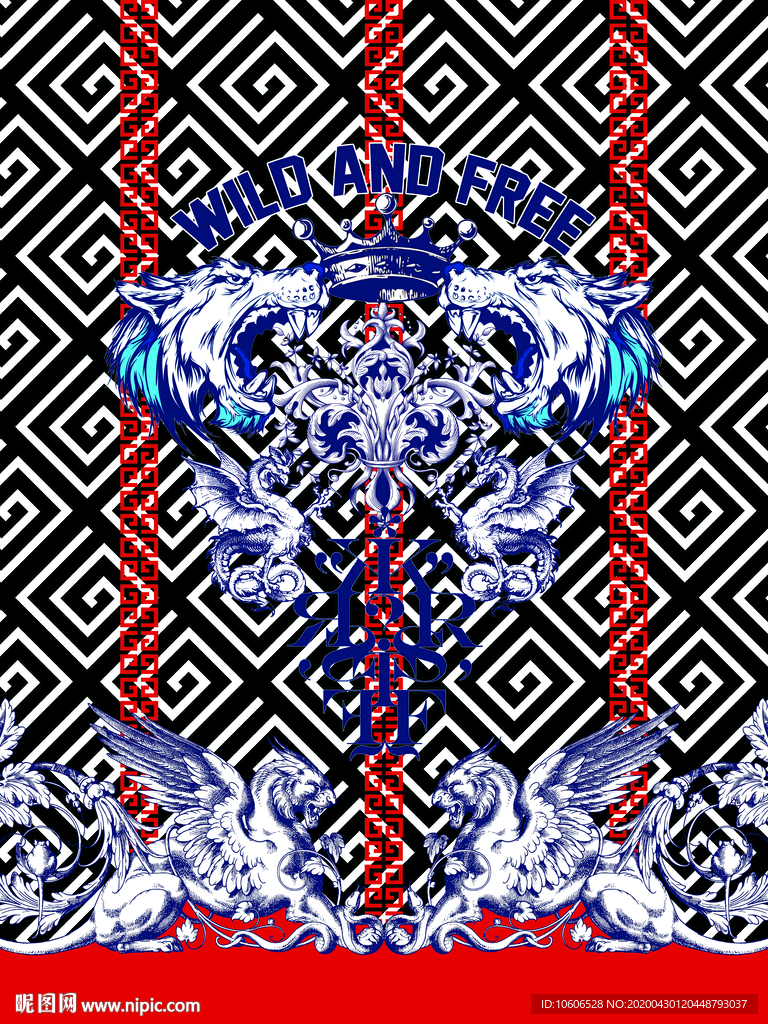 潮牌男装数码印花