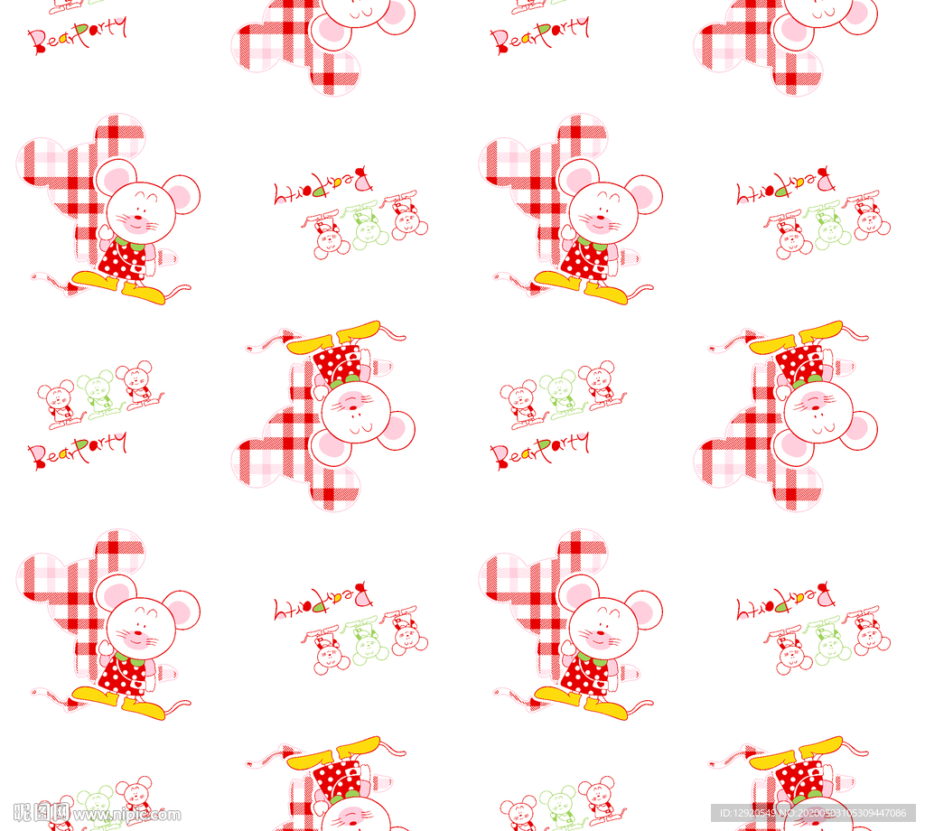 大牌睡衣可爱卡通老鼠图案