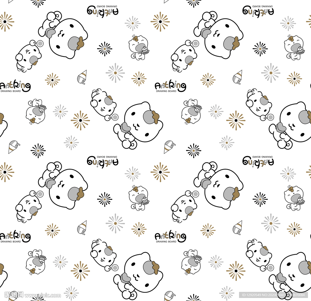 大牌睡衣可爱卡通猫图案