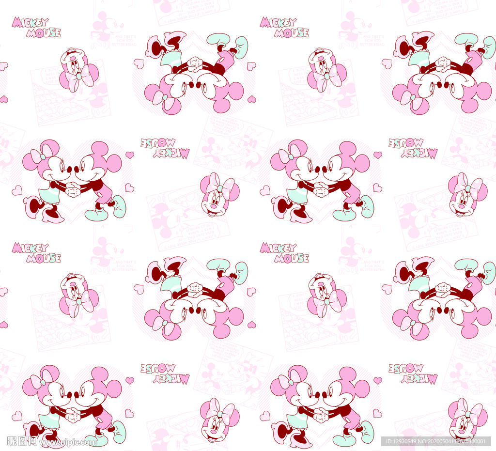 大牌睡衣可爱卡通米老鼠图案