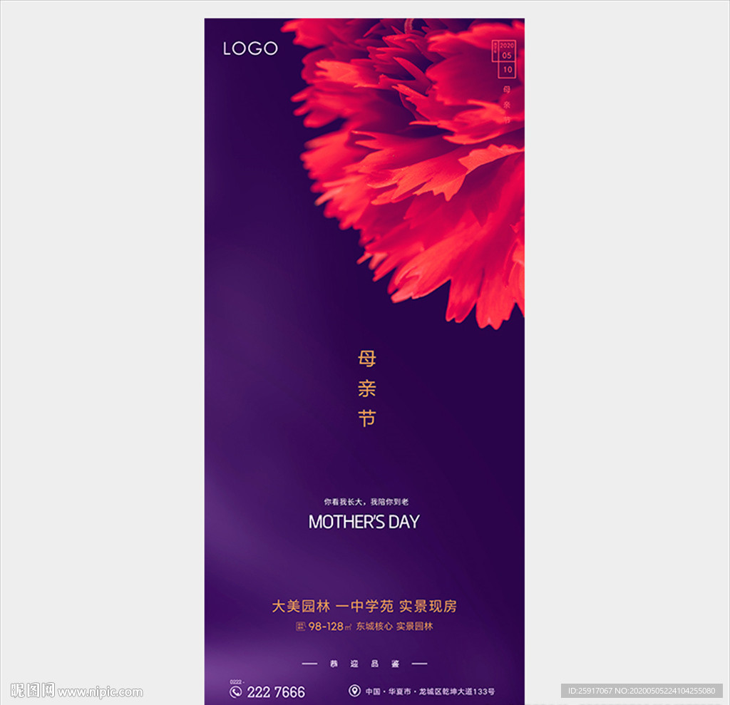 母亲节 康乃馨 微信 地产