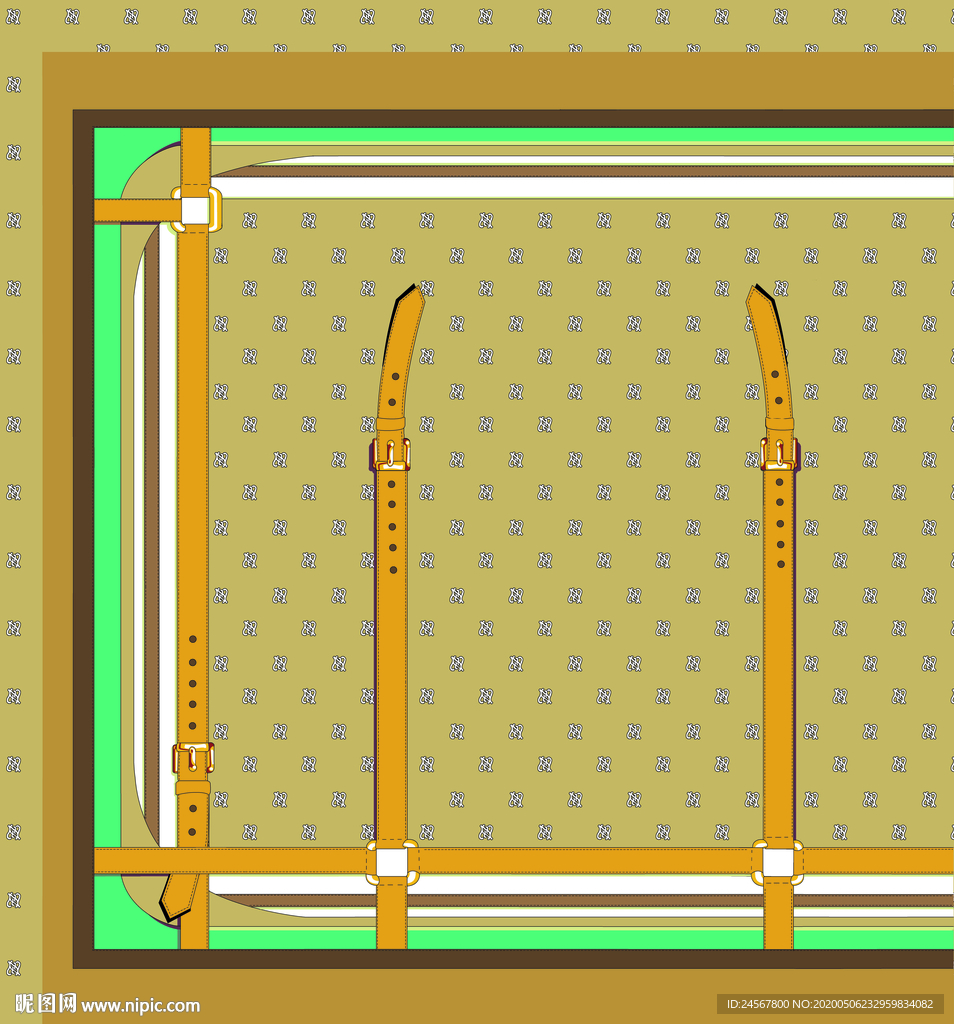 皮带 方巾 数码印花 大牌