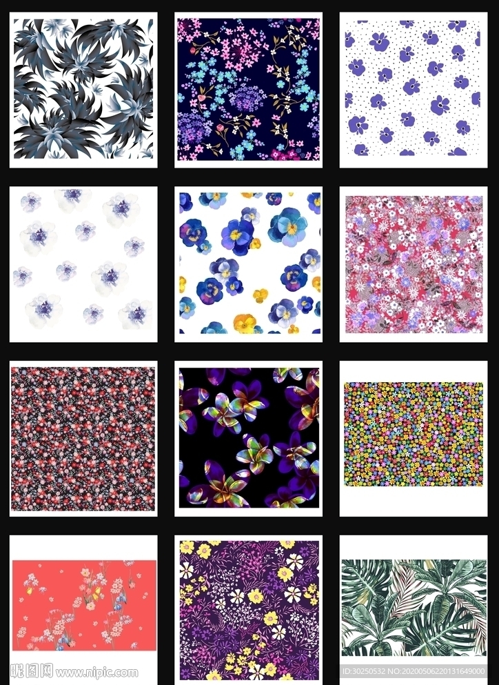 花卉插画印花图片