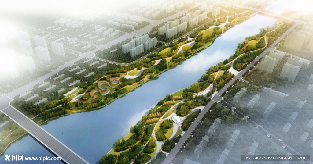 景观效果图河道效果图湿地效果图