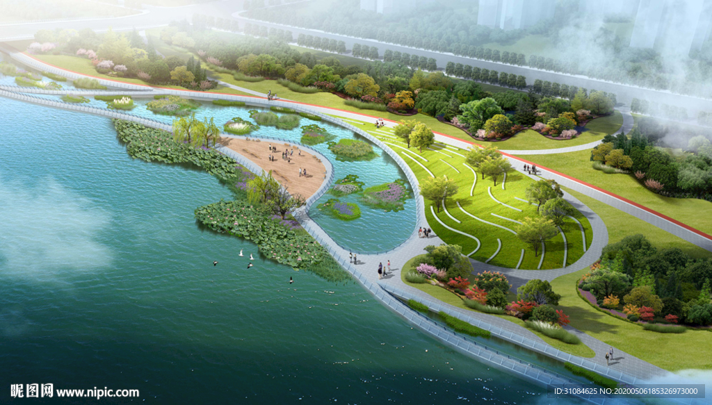 景观效果图湿地效果图公园效果图