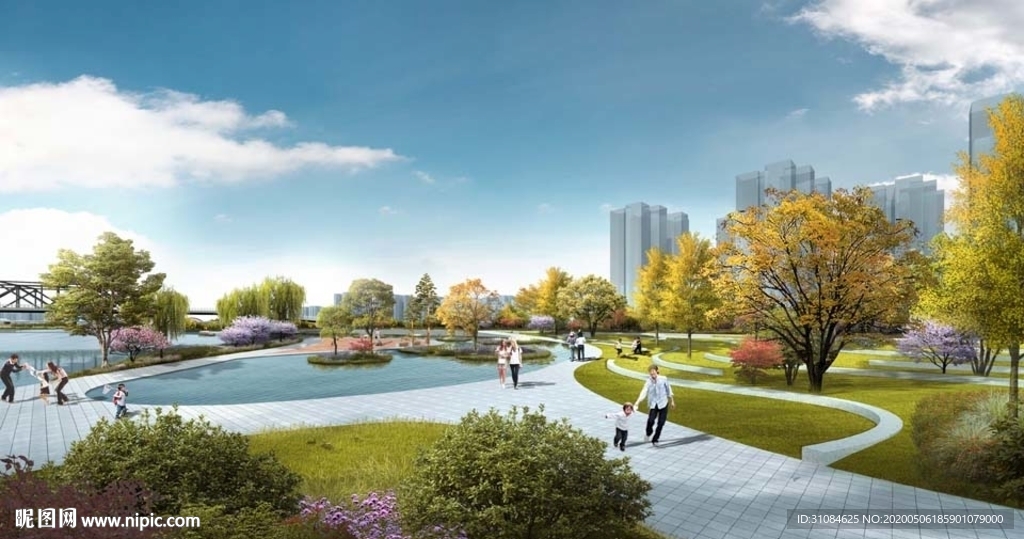 公园效果图湿地效果图景观效果图