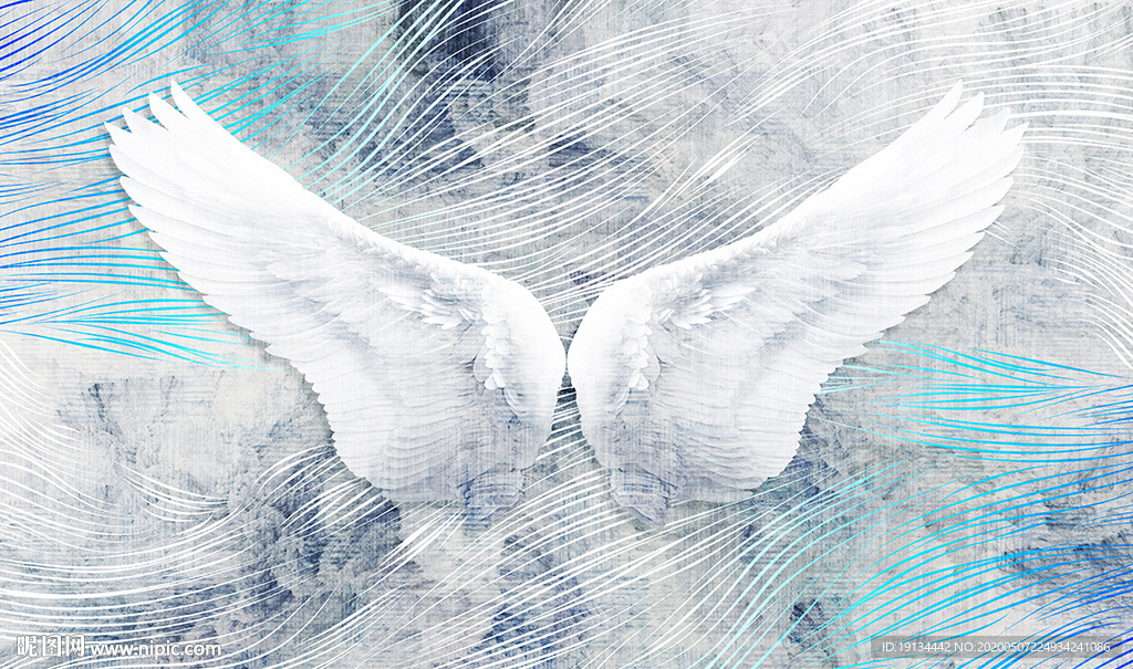 天使翅膀现代简约门垫地垫