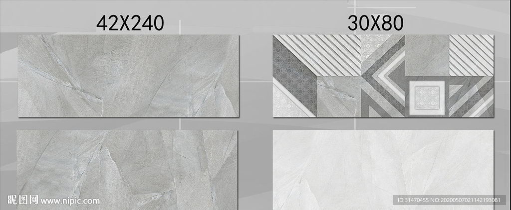 灰色大理石瓷片配套通道分色