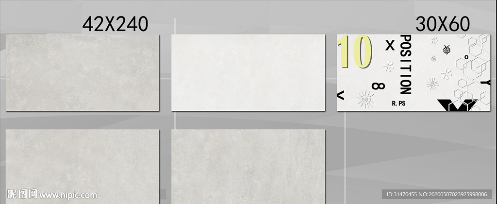 灰色大理石瓷片配套通道分色