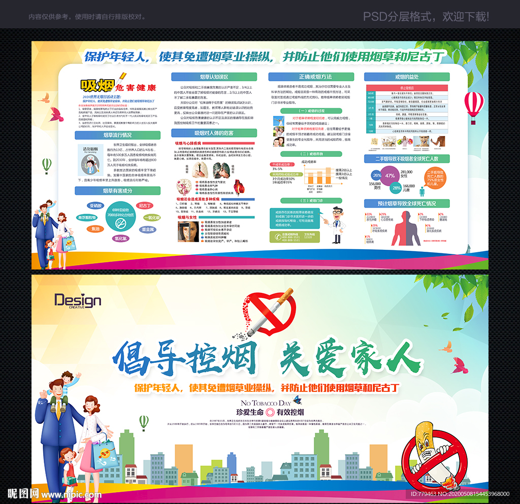 戒烟控烟展板