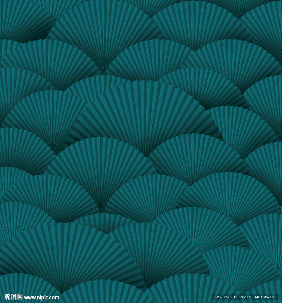 立体几何扇形几何扇子玄关画