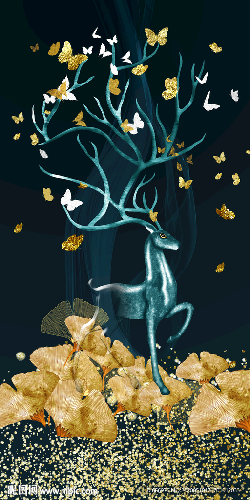 银杏蝴蝶鹿