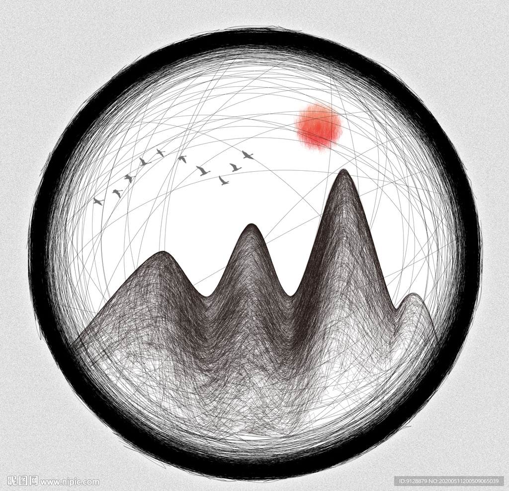 新中式山水装饰画