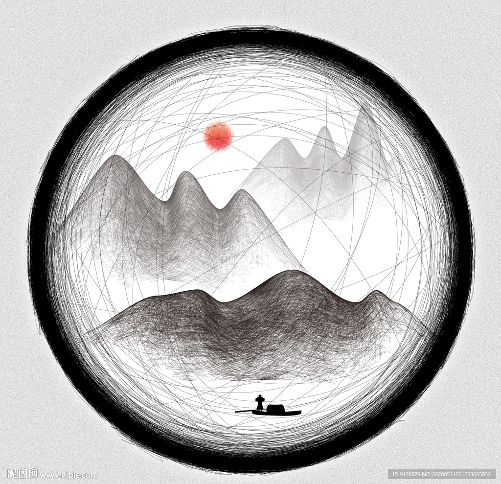 新中式山水装饰画