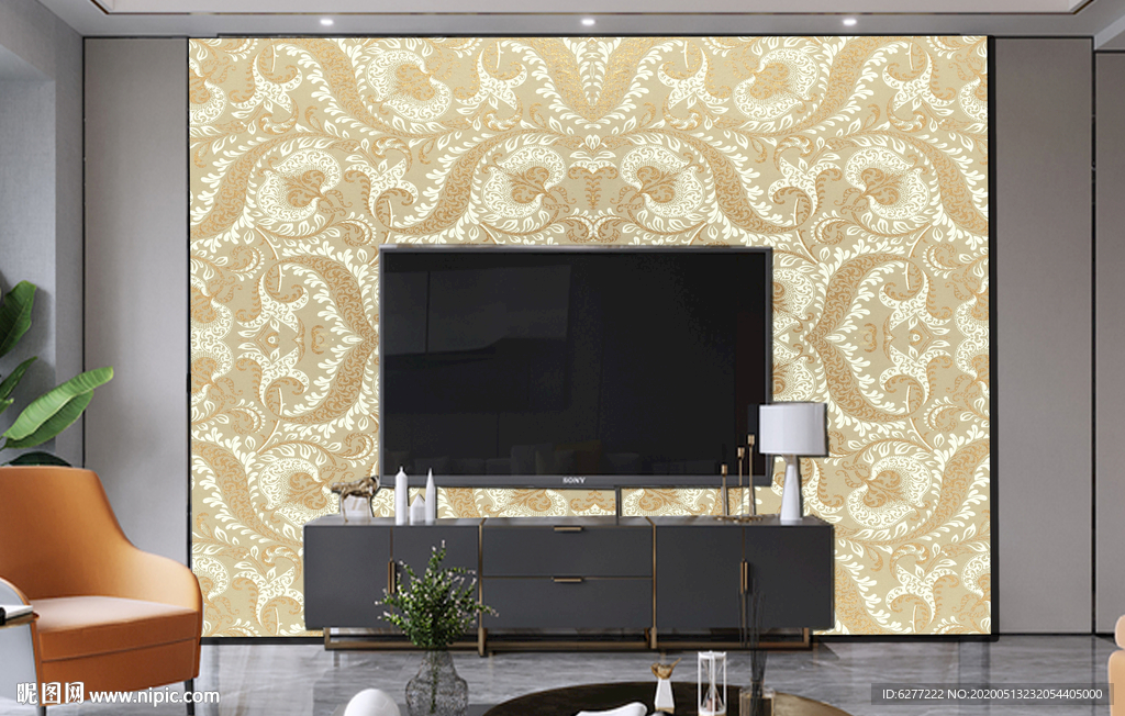 精美豪华欧美风软包背景墙文化墙