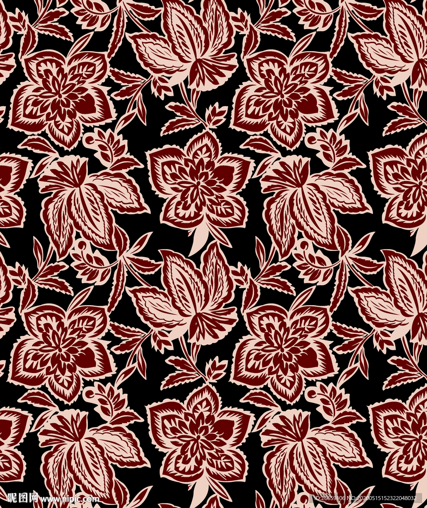 时尚几何抽象大牌数码印花图案