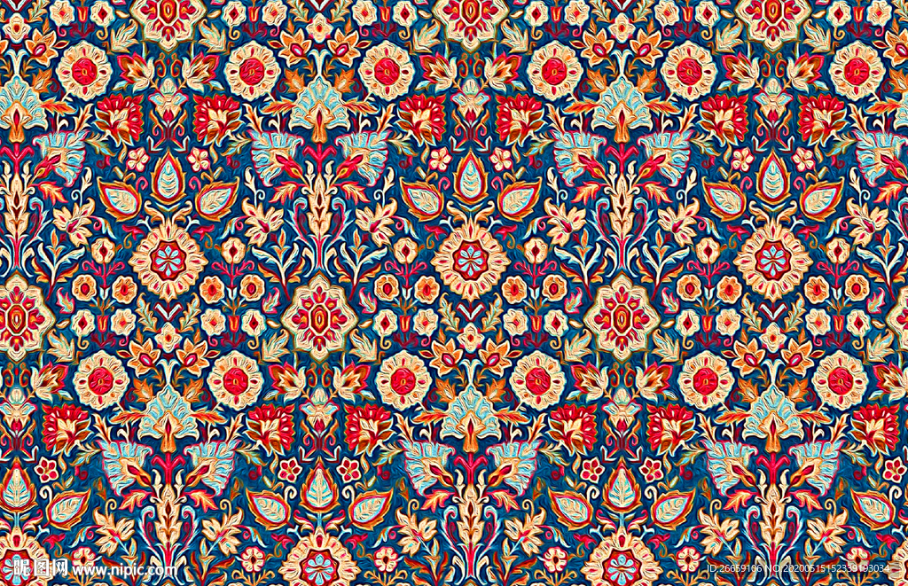 时尚几何抽象大牌数码印花图案