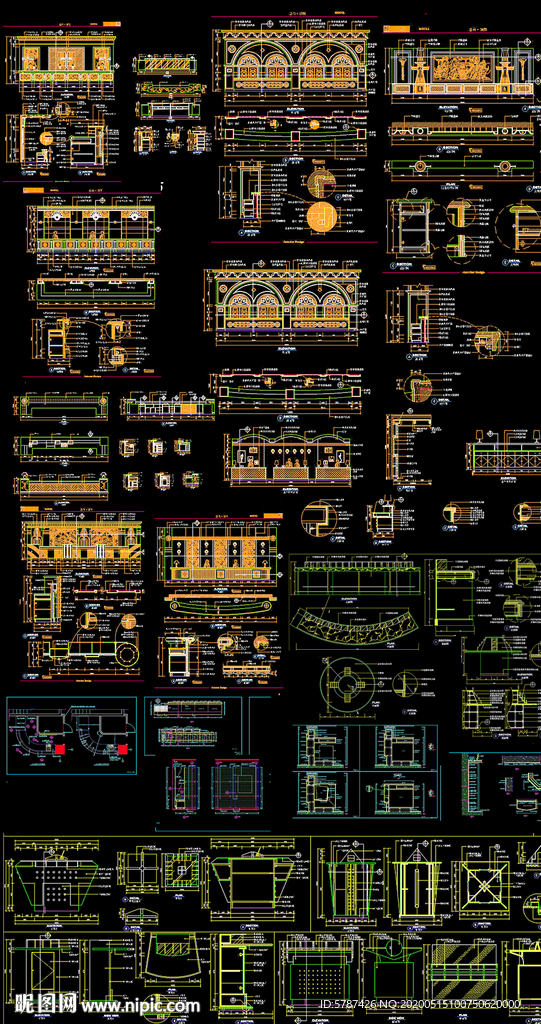 CAD服务台装修图