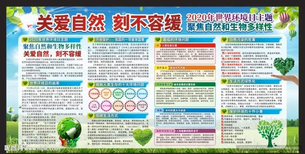 2020世界环境日宣传栏