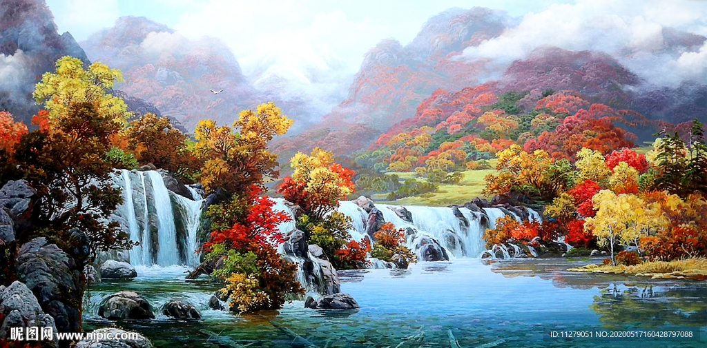 山水风景画油画