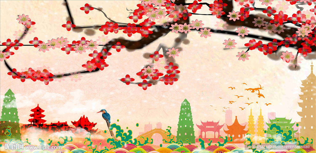 大江东去浪淘尽 背景画